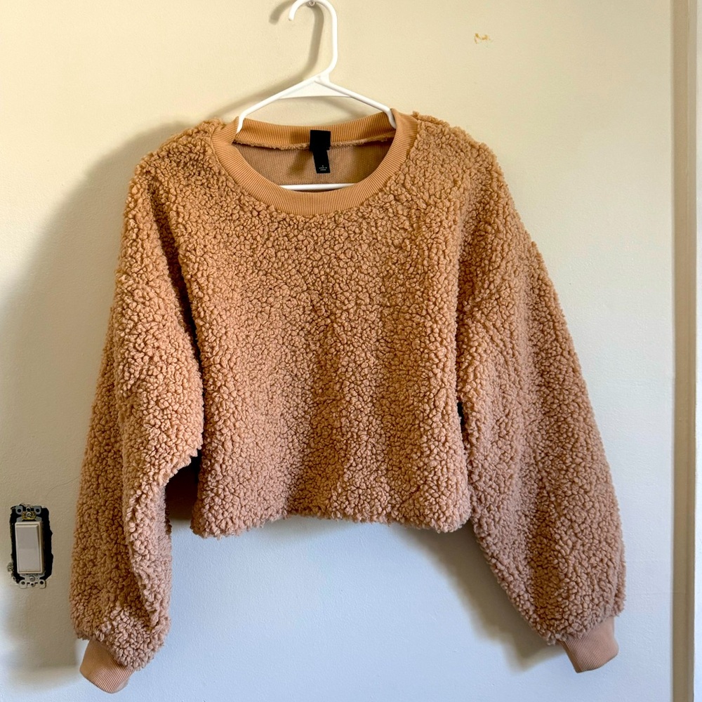 Teddy bear crop sweater